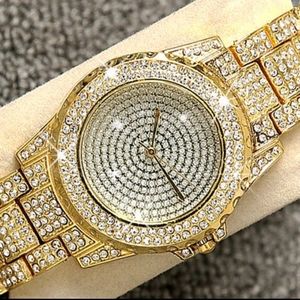 Gold Multifaceted Bling Watch